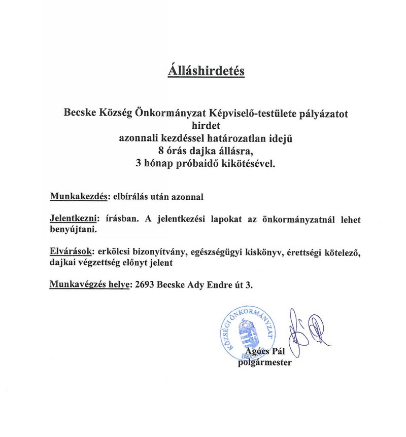 becske allaspalyazat dajka 20200731