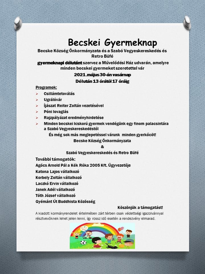 becske hirek gyereknap 20210526