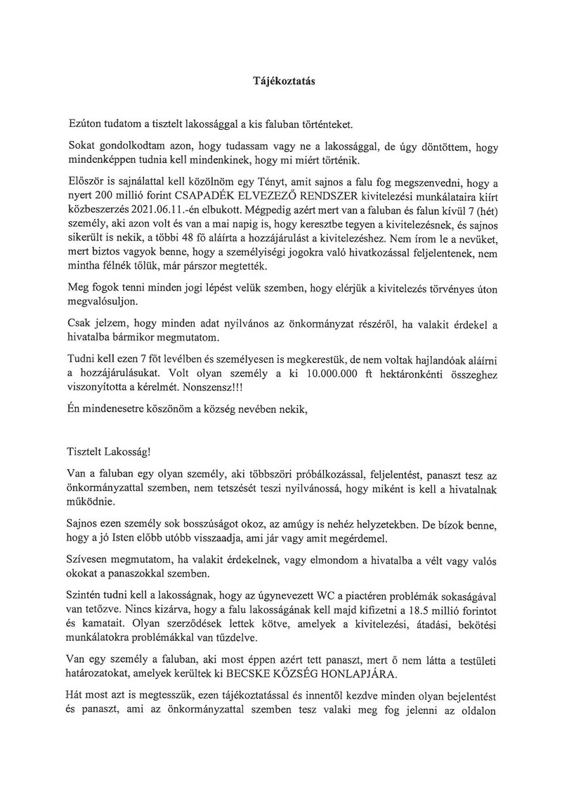 becske hirek tajekoztatas csapadekviz elvezeto rendszer 20210615 1