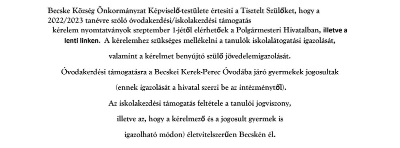 becske hirek ovod es iskolakezdesi tamogatas 20220902 javitott