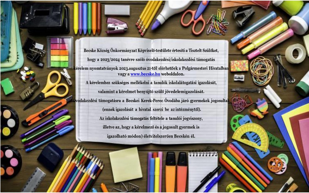 becske hirek tajekoztato iskolakezdesi tamogatas 20230821