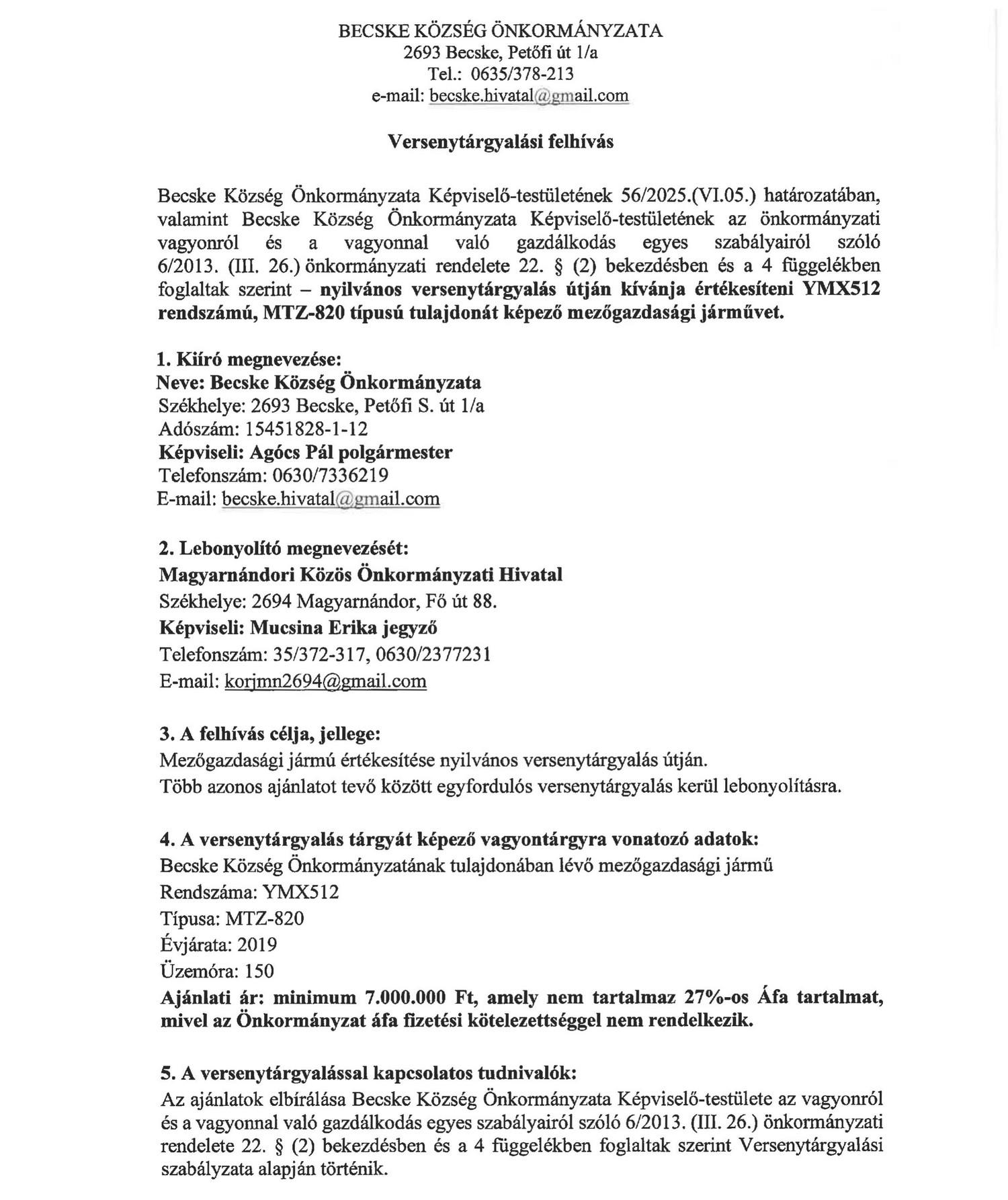 becske hirek versenytargyalasi felhivas 20250617 1